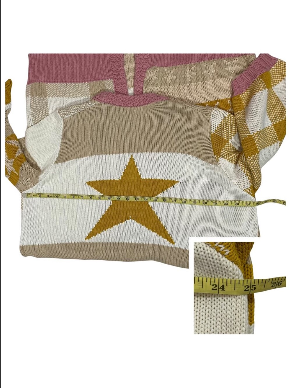 LoveShackFancy Grayson Duster Cardigan Desert Sunset M/L Belted Star Cotton - Picture 12 of 15